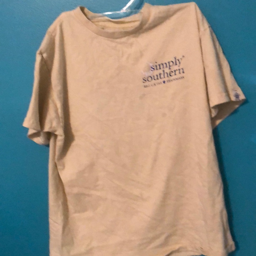 KIDS- yellow simply southern shirt.